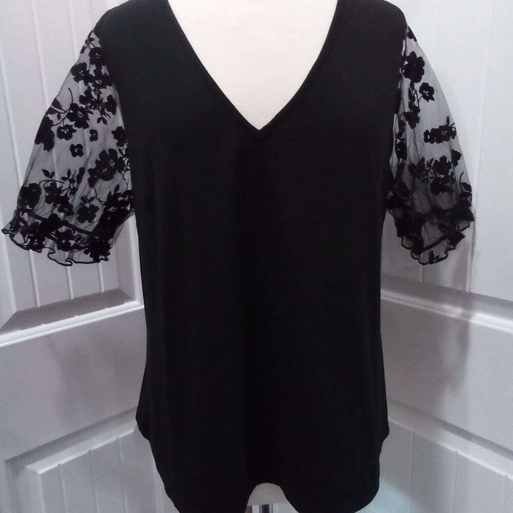 Shein Curve Black blouse Sz OXL #0517